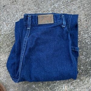 Vintage High-Waisted Lee Pleated Blue Jeans